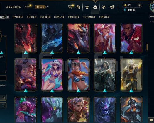 EUW / 273 LEVEL / 157 SKİN / 167 HERO +5000 SATIŞ