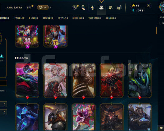 EUW / 273 LEVEL / 157 SKİN / 167 HERO +5000 SATIŞ