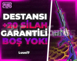 +20 SİLAH SKİN +DESTANSI UVİP+ PUBG RANDOM