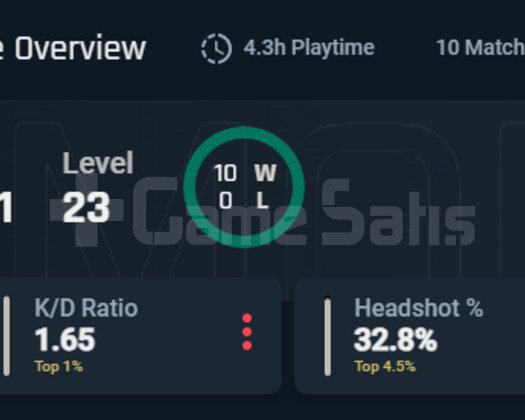 IMMORTAL 1 55RR / HIGH MMR/ 1.6 KD / FRESH 100 WR