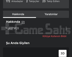 Ucuza 1500 Robux Yatırılmış Hesap