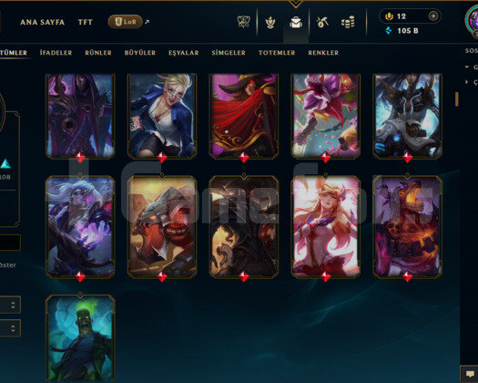 EUW / 292 LEVEL / 309 SKİN / FUL HERO +5000 SATIŞ