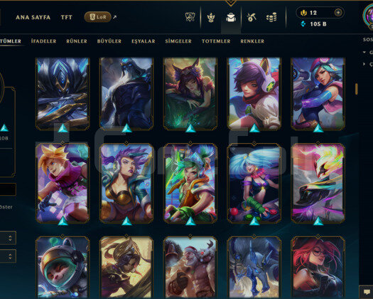 EUW / 292 LEVEL / 309 SKİN / FUL HERO +5000 SATIŞ
