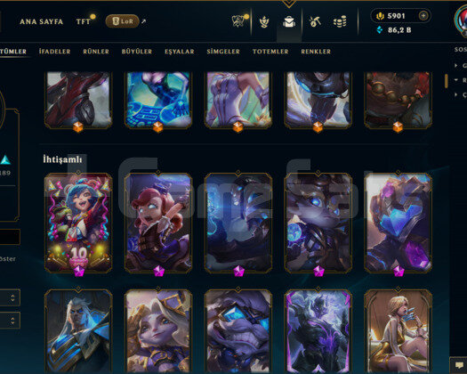 EUW / 368 LEVEL / 440 SKİN / FUL HERO +5.9K RPLİ