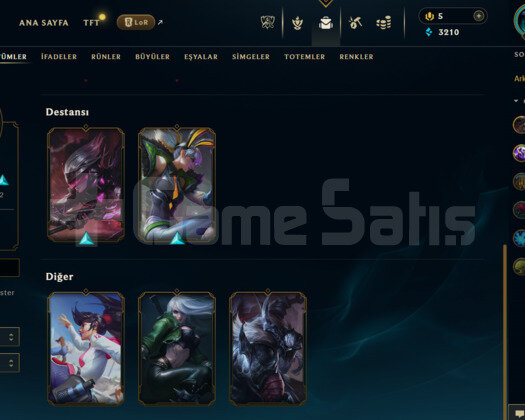 EUW 63 LEVEL HANDMADE MAİLLİ 8 SKİNLİ FRESH HESAP!