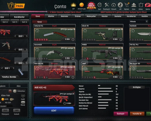 320K ZPli 55 Level Sınırsız Kostümlü Zula Hesabı!!