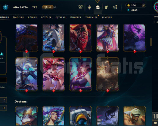 317 LEVEL / 128 SKİN / 155 HERO / +4K ÖZ / +MAİL