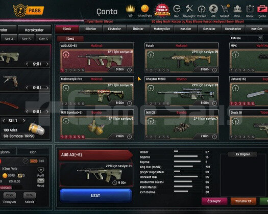 240K ZPli 49 Level Sınırsız Kostümlü Zula Hesabı!!