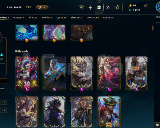 TR / 465 LEVEL / 446 SKİN / FUL HERO / +195K ÖZ