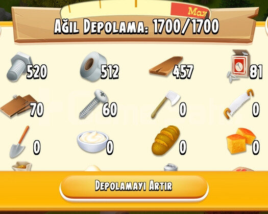 1700 DEPOLU İÇİ AGİL AMBAR DOLU OYUN