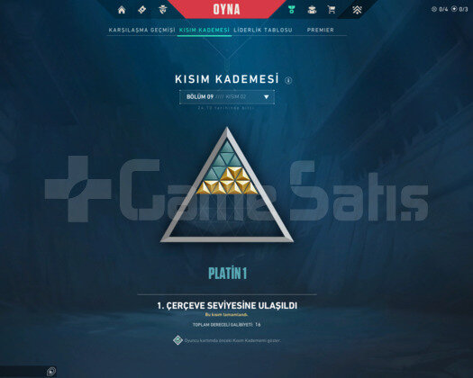 Plat 1 anomali setli valorant hesap