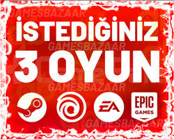 İstediğiniz 3 Oyun +Garanti