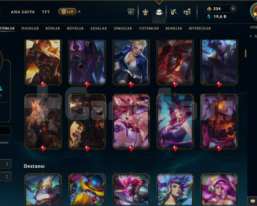 EUW / 192 LEVEL / 315 SKİN / 167 HERO +5000 SATIŞ