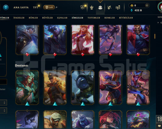 539 LEVEL / 252 SKİN /168 HERO+TEL ONAYSIZ+422K ÖZ