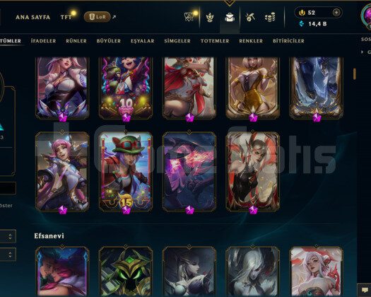 EUW / 178 LEVEL / 392 SKİN / 168 HERO +5000 SATIŞ