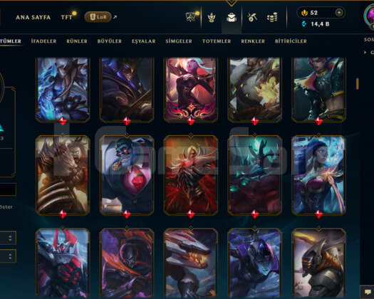 EUW / 178 LEVEL / 392 SKİN / 168 HERO +5000 SATIŞ