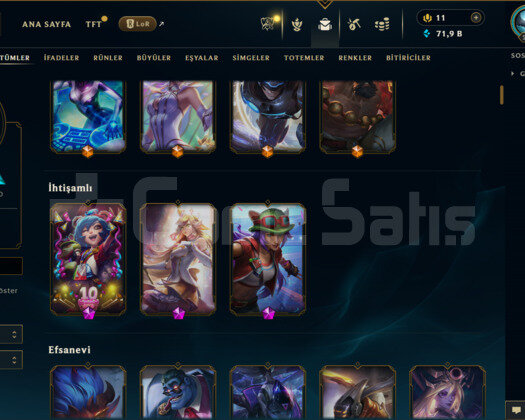 297 LEVEL / 190 SKİN / 167 HERO +TEL ONAYSIZ +MAİL