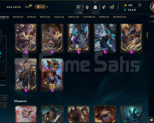502 LEVEL / 190 SKİN / 168 HERO + 19 PRESTİJ +MAİL