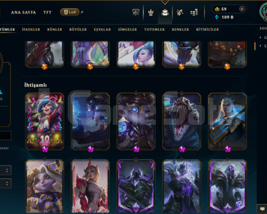 EUW / 567 LEVEL / 759 SKİN / FUL HERO +5000 SATIŞ