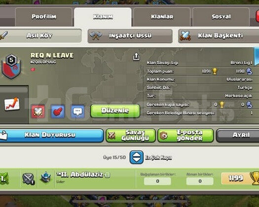 REQ N LEAVE 5 LVL BAĞIŞ KLANI AKTİF KLAN