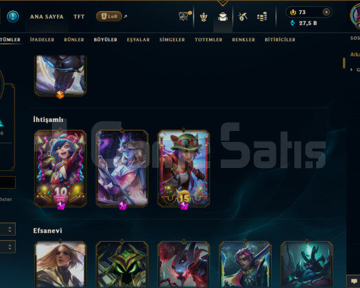 EUW / 468 LEVEL / 319 SKİN /168 HERO+TEL ONAYSIZ