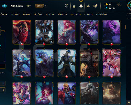 EUNE / 643 LEVEL / 532 SKİN / FUL HERO +MAİL