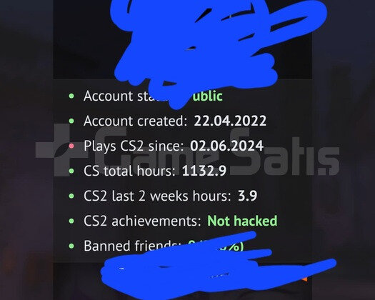 FACEIT 10 LVL 2240 ELO MAINLIK HESAP