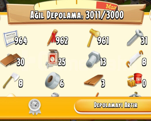 80 LVL 3000 AGİL 1000 AMBAR DEPOLU İÇİ ARAZI DOLU