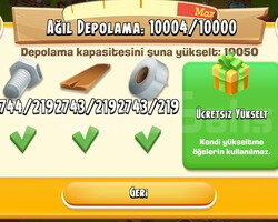 HAY DAY 110 LVL 10000 AGİL 5000 AMBAR DEPOLU OYUN