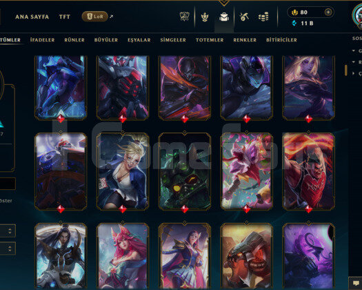 EUW / 359 LEVEL / 477 SKİN / FUL HERO +5000 SATIŞ