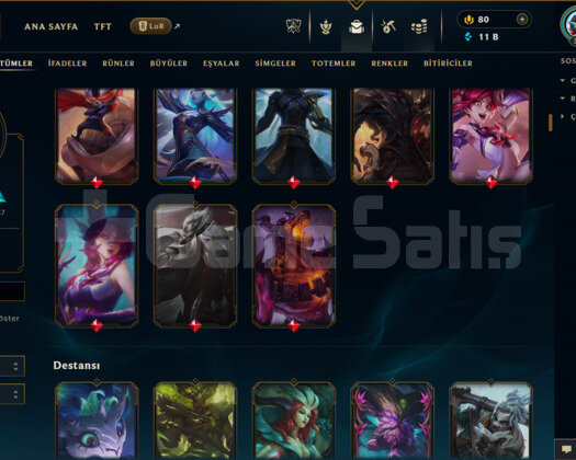EUW / 359 LEVEL / 477 SKİN / FUL HERO +5000 SATIŞ