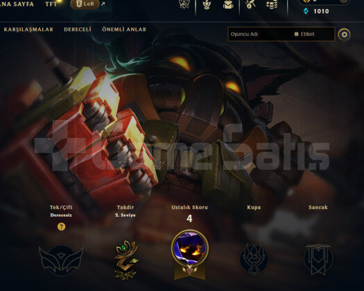2022 KURULUM / 30 LEVEL / UNRANKED