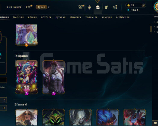 EUW /567 LEVEL / 165 SKİN / 168 HERO +MAİL+196K ÖZ