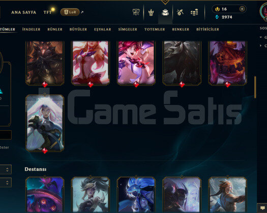 TR /199 LEVEL /80 SKİN /103 HERO +MAİL+TEL ONAYSIZ