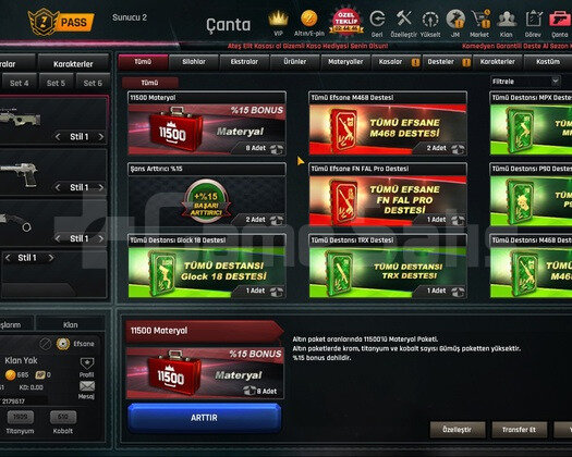 120.000+ Materyal + 370K ZP + 61 Level Zula Hesabı