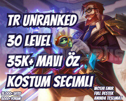 BAN YEMEZ! TR 35K+ MAVİ ÖZ VIP 30 LEVEL UNRANKED