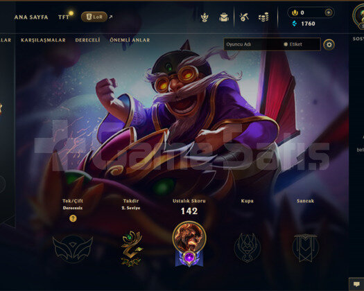 56 LVL 35 Şampiyon 8 Kostüm Eski Hesap