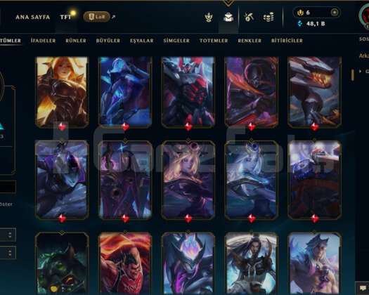 TR / 1287 LEVEL / 608 SKİN / FUL HERO +MAİL