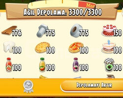 46 LVL 3300 DEPOLU İÇİ ÜRÜN+AĞIL DOLU HESAP