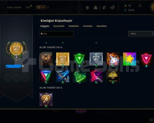 34 LVL 54 Şampiyon 9 Kostüm Eski Hesap 2015