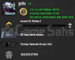 CS2 Prime | 1 Madalya | Yeşil Faktör + Garanti