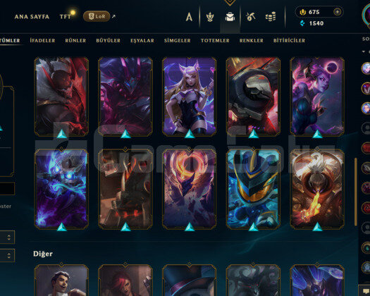 TR 139 LVL HANDMADE 31 SKİNLİ 675 RP MAİLLİ HESAP!