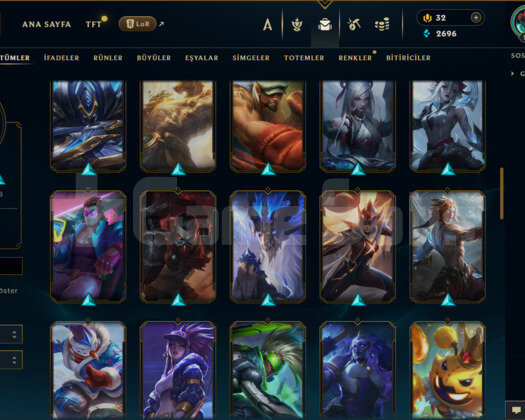 TR / 140 LEVEL / 62 SKİN / 83 HERO +MAİL