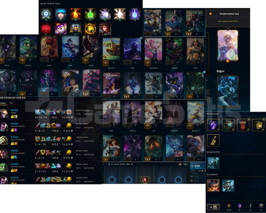 33 LvL 33 Şampiyon 2 Skin Eski Hesap 2021
