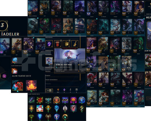 81 LvL 44 Şampiyon 7 Skin Eski Hesap 2016