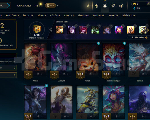 21 lvl 16 şampiyon 0 kostüm Eski hesap 2019