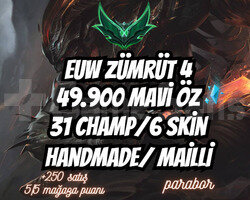Euw Zümrüt 4 / 49.900 Mavi Öz / Handmade /Mailli