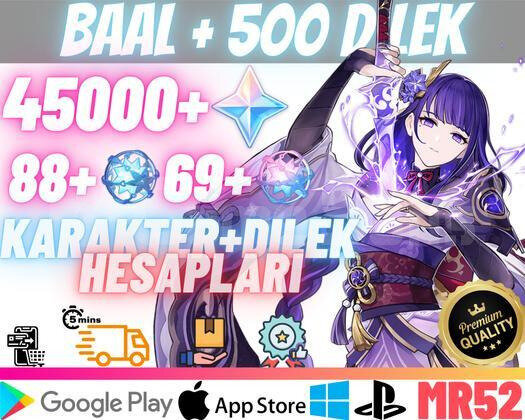 EU | MR52 Baal + 500Dilek -45000Köken88+69Yazgı