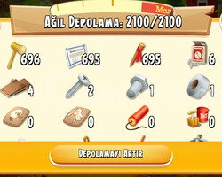 43+ LVL 2100 AGİL 1000 AMBAR DEPOLU İÇİ ARAZİ DOLU