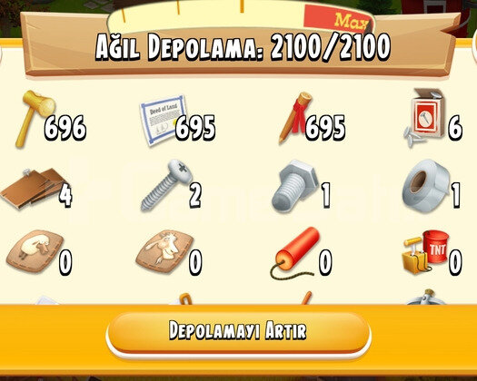 43+ LVL 2100 AGİL 1000 AMBAR DEPOLU İÇİ ARAZİ DOLU